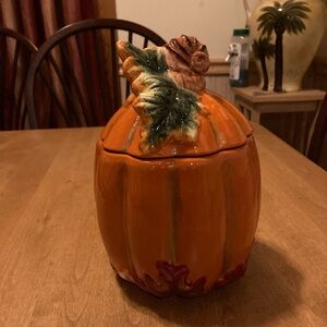 David's Cookies pumpkin cookie/candy jar